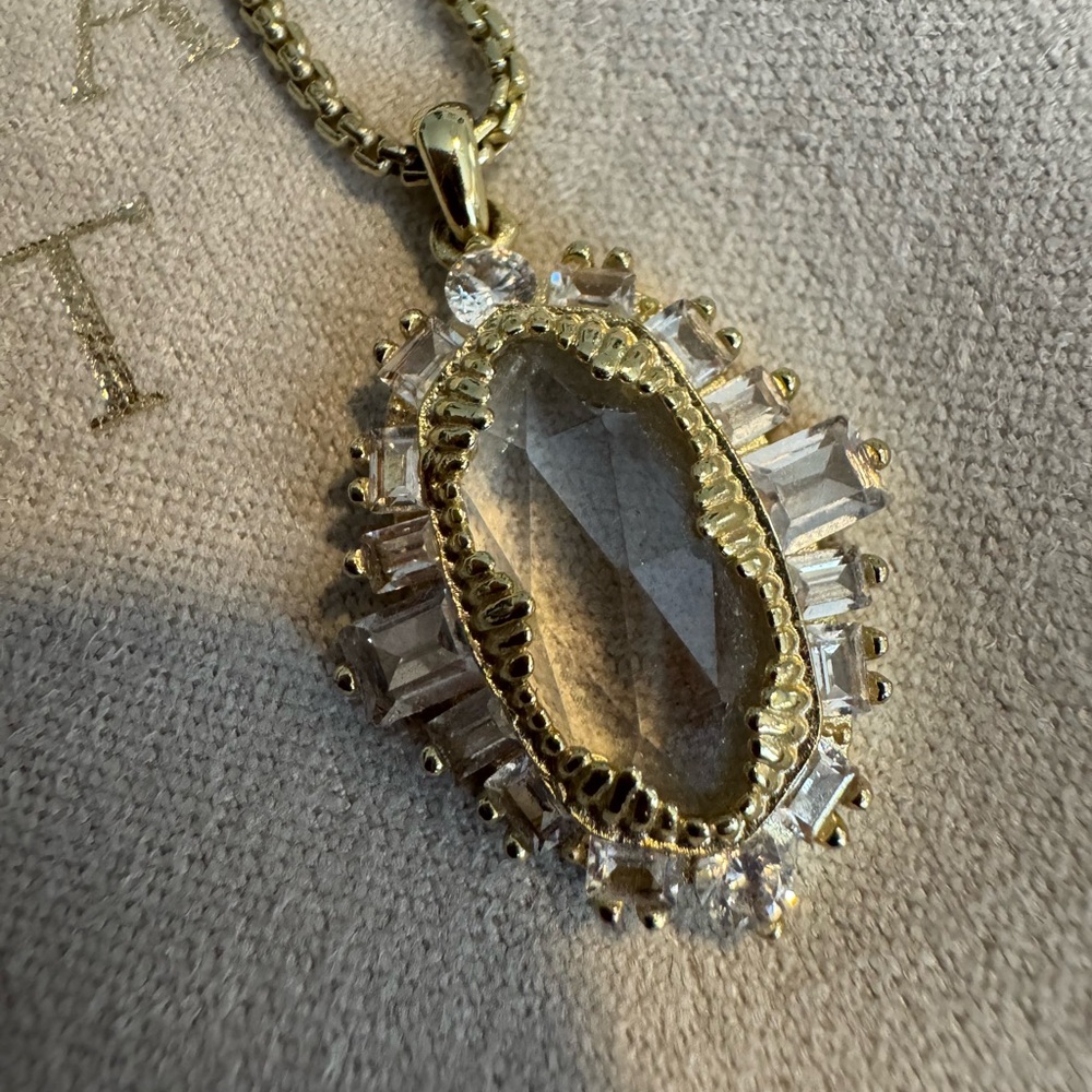 Kendra Scott Gold-Tone Crystal Kapri 28" Pendant Necklace